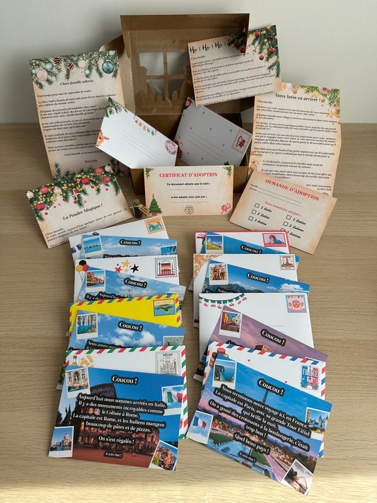 Box "Lettres & Enveloppes des Lutins Farceurs" â 25 Ă©lĂ©ments magiques