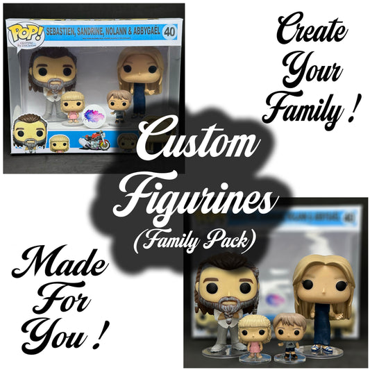 4 Pack Family: Personalized Figurines