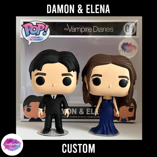 Damon &amp; Elena - Figurine Pack - Unique Creation