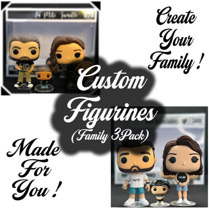 3 Pack Family: Personalized Figurines