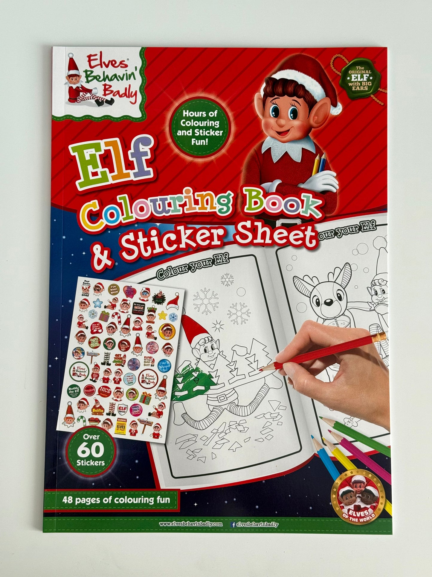 Mischievous Elf Coloring Book (with stickers)