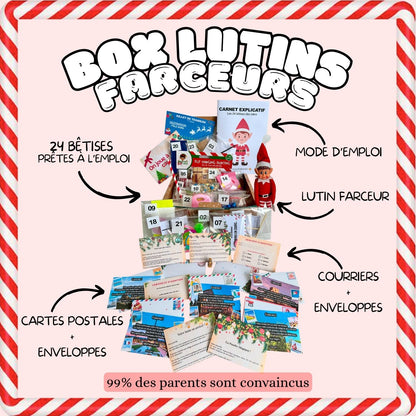Box Complète “Bêtises + Lettres des Lutins du Père Noël” – 43 éléments magiques