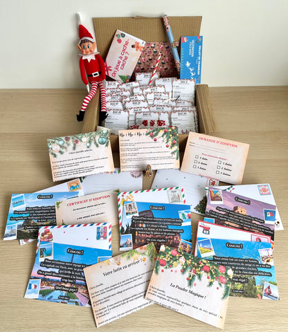 Box Complète “Bêtises + Lettres des Lutins du Père Noël” – 43 éléments magiques