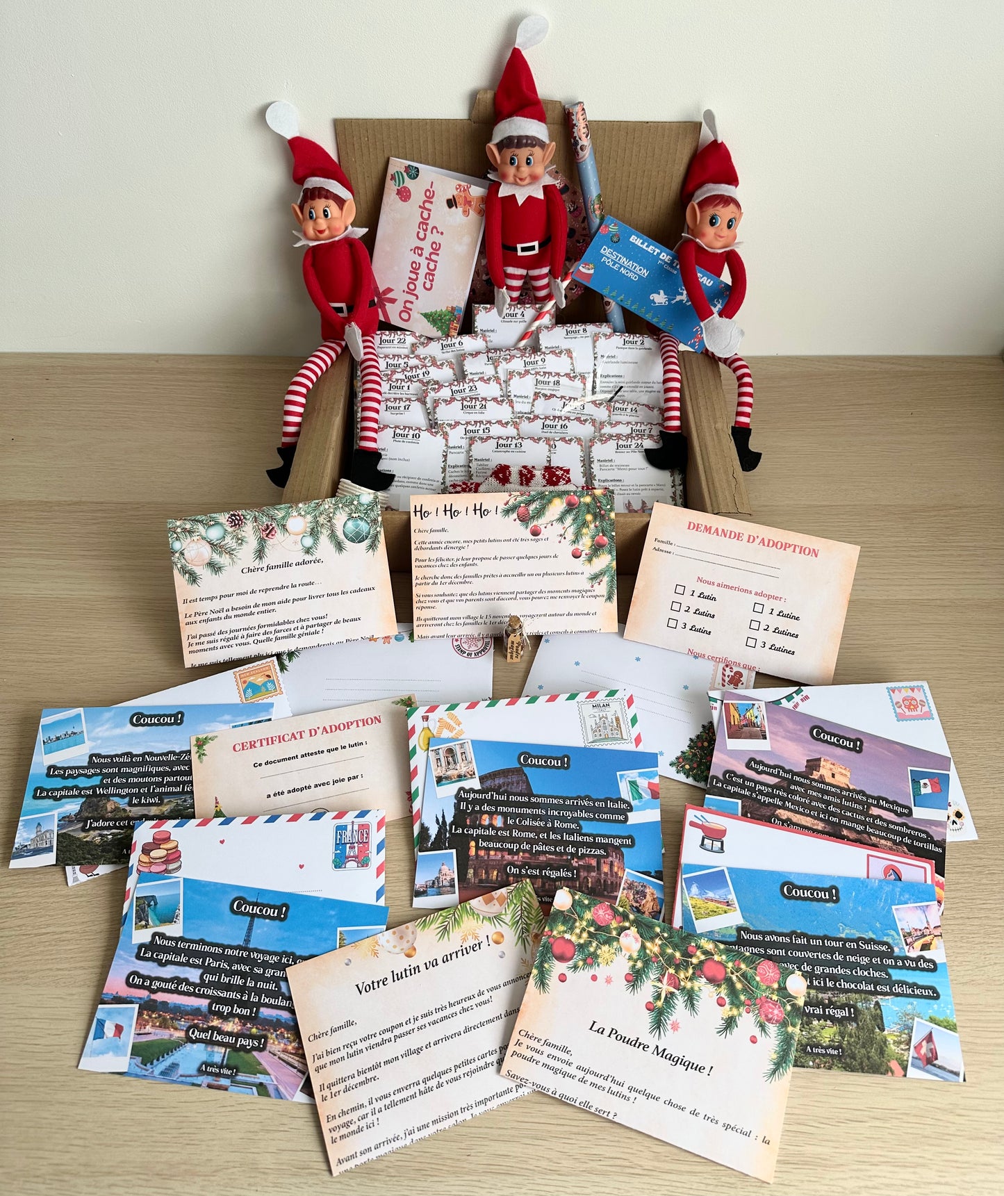 Box Complète “Bêtises + Lettres des Lutins du Père Noël” – 43 éléments magiques