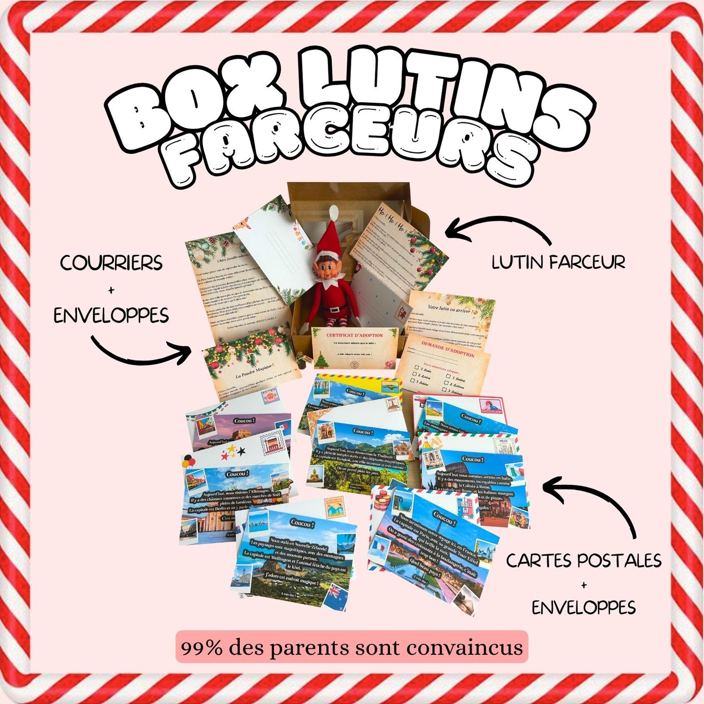 Box "Letters &amp; Envelopes from the Prankster Elves" – 25 magical items