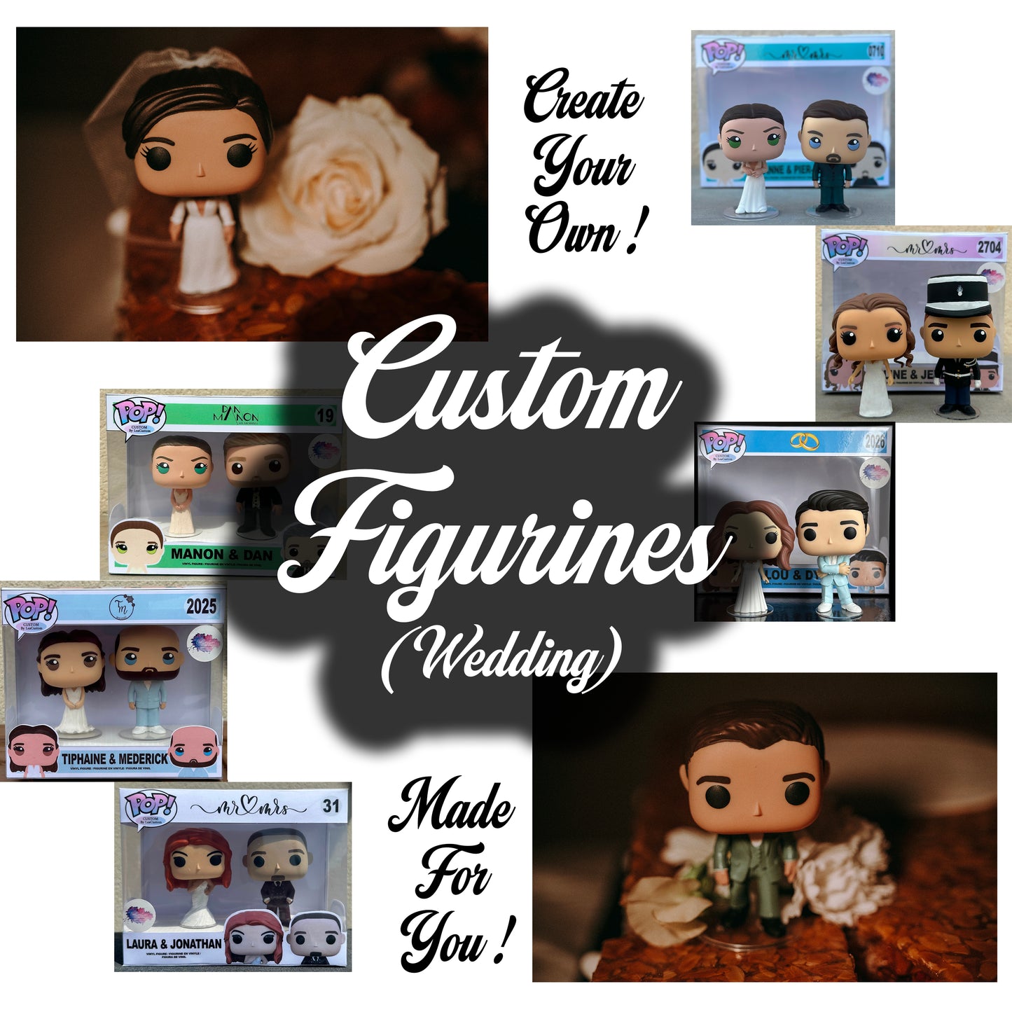 2 Pack Wedding: Personalized Figurines